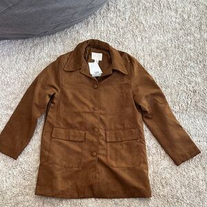 H&M Tan Suede Women's Trench Coat